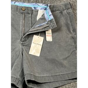 Tommy Bahama Gray Stretch Shorts Mens Size 40 New With Tags Palm Print Lined New